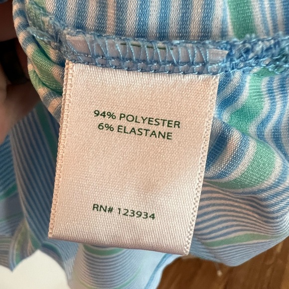 Southern Tide Club Golf Shirt XL Blue and Green - Picture 4 of 4